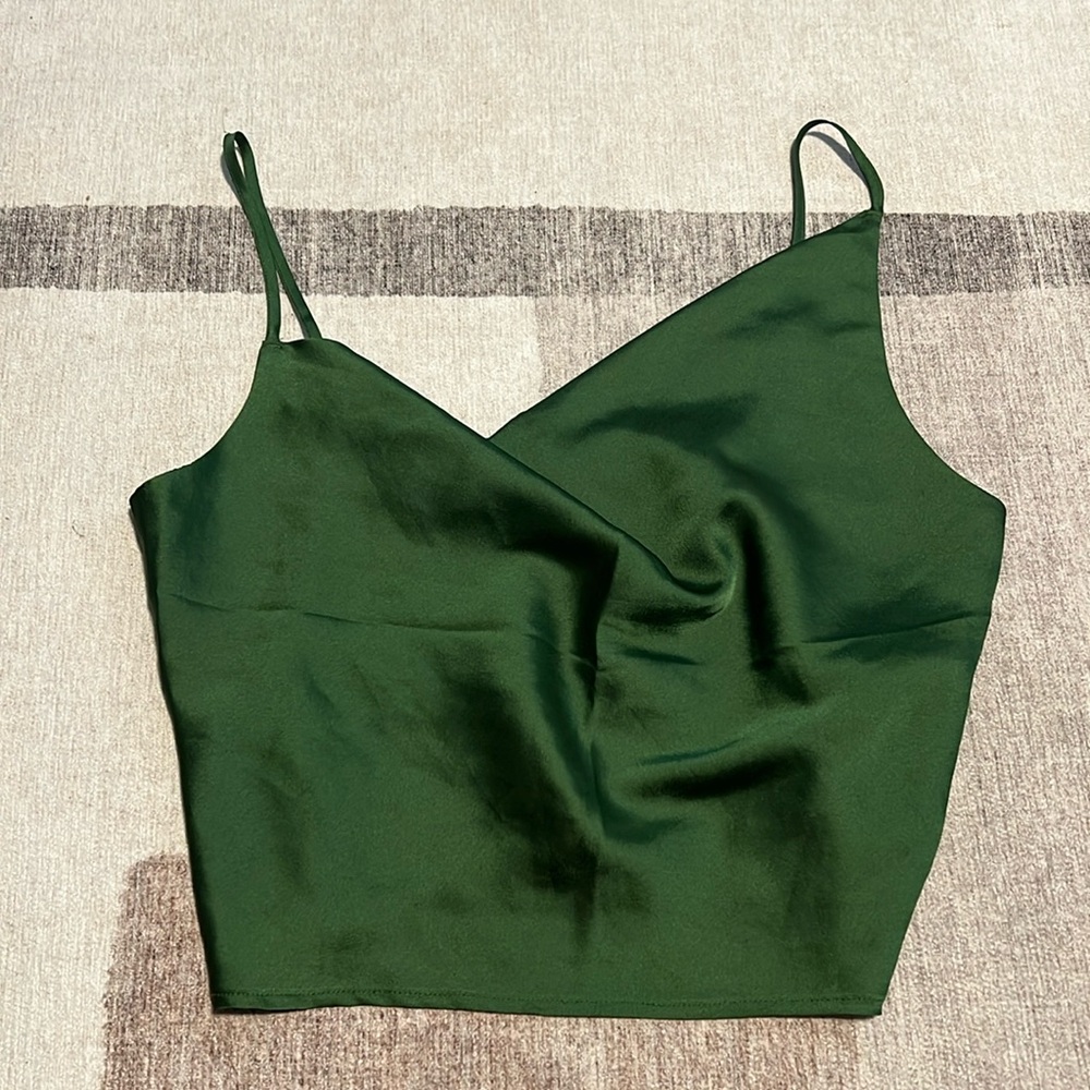 Abercrombie & Fitch Satin Asymmetrical Cowlneck Cami